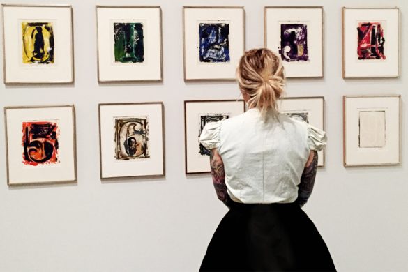 Jessica Louise visiting the Jasper Johns show at the Broad
